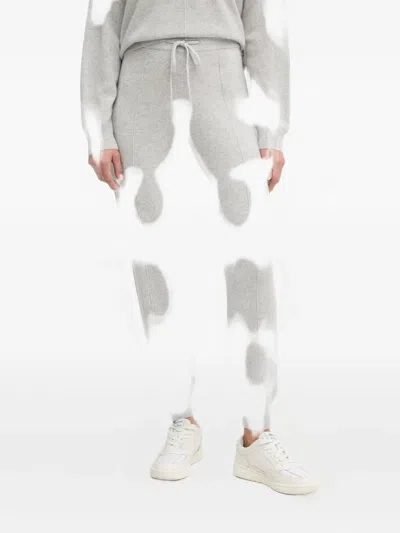 Hugo Boss Falindana Drawstring Seam Track Pants In Gray