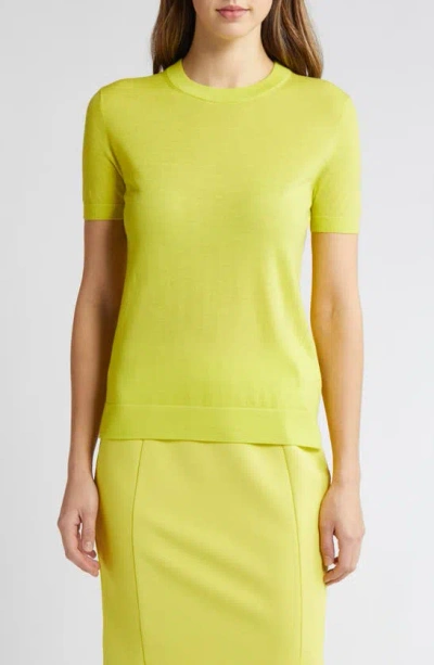 Hugo Boss Falyssiasi Wool T-shirt Sweater In Tennis Yellow