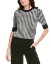 Hugo Boss Boss Knitted Viscosa-blend Top In Black