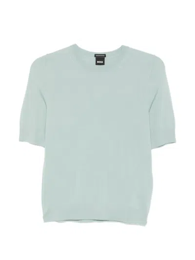 Hugo Boss Farbella Crew-neck T-shirt In Green