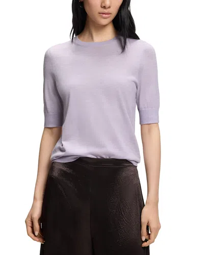 Hugo Boss Farbella Wool Short Sleeve Sweater - Exclusive In Purple
