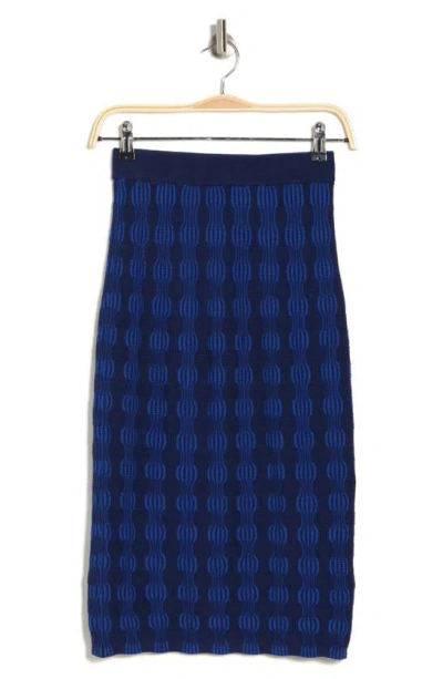 Hugo Boss Farkle Jacquard Skirt In Blue/ Navy
