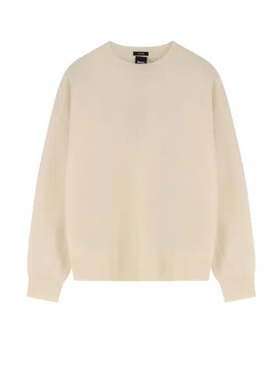 Hugo Boss Fascona Cashmere Sweater In White