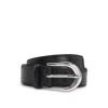 Hugo Boss Fashion Show Belt In Italian Leather With Rounded Buckle
