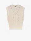 Hugo Boss Fastina Wool And Alpaca Blend Vest In Neutral
