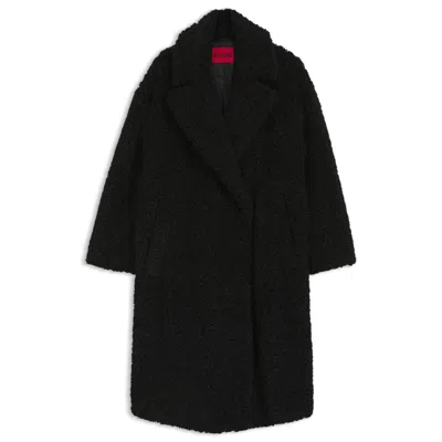 HUGO BOSS FAUX-FUR COAT IN AN OVERSIZED FIT