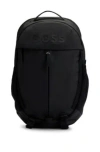 Hugo Boss Faux-leather Backpack With Logo Details In Black