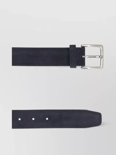 Hugo Boss Faux Leather Belt Silver-tone Buckle