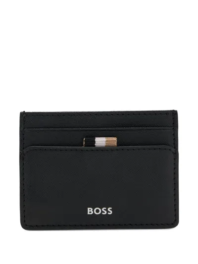 Hugo Boss Faux-leather Cardholder In Black