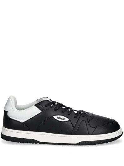 Hugo Boss Faux-leather Sneakers In Black