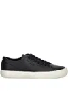 Hugo Boss Low-top Trainers In Grained Faux Leather In Black