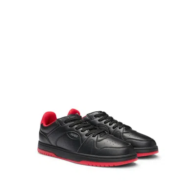 Hugo Boss Faux-leather Sneakers With Contrasting Details