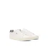 Hugo Boss Faux-leather Trainers With Contrast Backtab In White