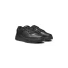 Hugo Boss Faux-leather Trainers With Mesh Trims In Black