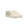 Hugo Boss Faux-leather Trainers With Plain And Grained Textures In White
