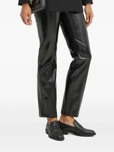 HUGO BOSS FAUX-LEATHER TROUSERS