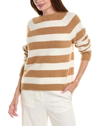 Hugo Boss Febisan Alpaca-blend Sweater In Brown