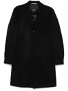 Hugo Boss Single-breasted Coat In Black
