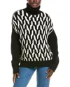 Hugo Boss Virgin-wool Sweater With Two-tone Cable Structure In White