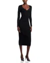 Hugo Boss Long-sleeved Knitted Dress With Sequin Embellishments In Black