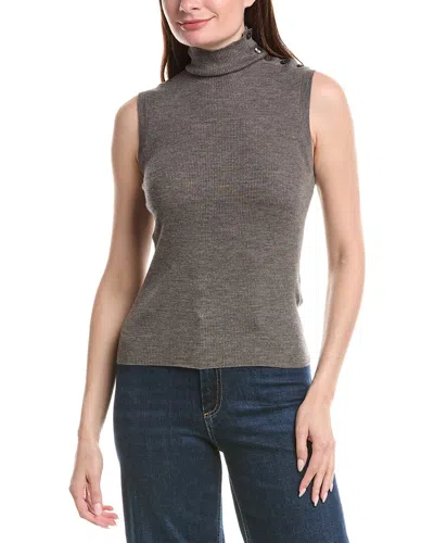 Hugo Boss Fermesi Wool Tank Sweater In Gray