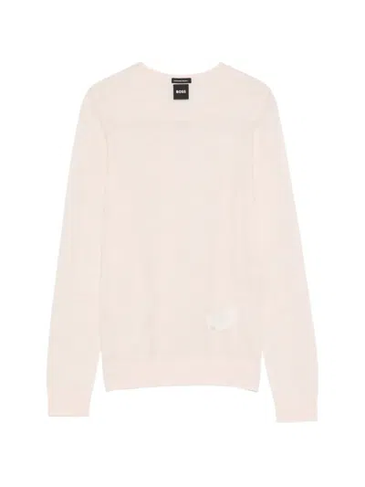 Hugo Boss Ferpina Crew-neck Top In Pink