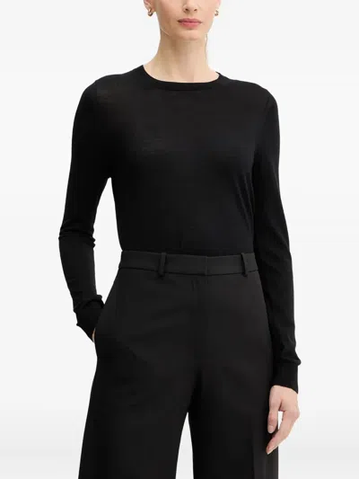 Hugo Boss Ferpina Long-sleeve Sweater In Black