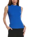 Hugo Boss Boss Feskies Crewneck Sleeveless Rib Sweater In Blue