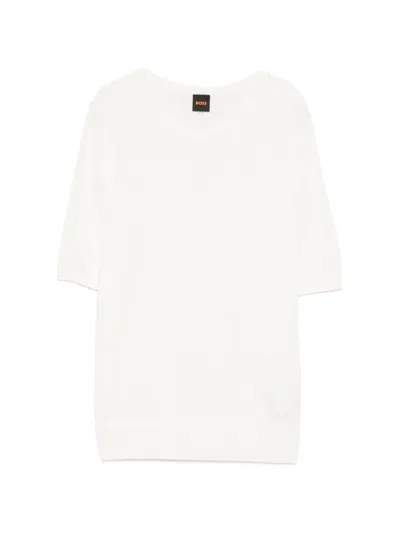 Hugo Boss Fiaffu Short-sleeve T-shirt In White