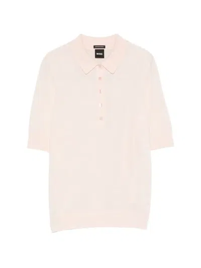 Hugo Boss Fidenka Buttoned Polo Shirt In Pink