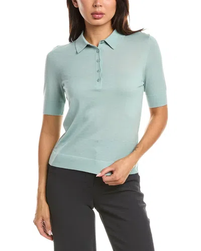 Hugo Boss Fidenka Wool Polo Top In Green
