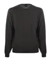 Hugo Boss Fine-knit Embroidered-logo Jumper In Gray