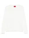 Hugo Boss Logo Crew Neck Sweater In White