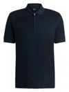 Hugo Boss Silk-cotton Polo Shirt With Zip Placket In Regular Fit