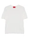 Hugo Boss Slim-fit T-shirt In Stretch Cotton With Stand Collar In White