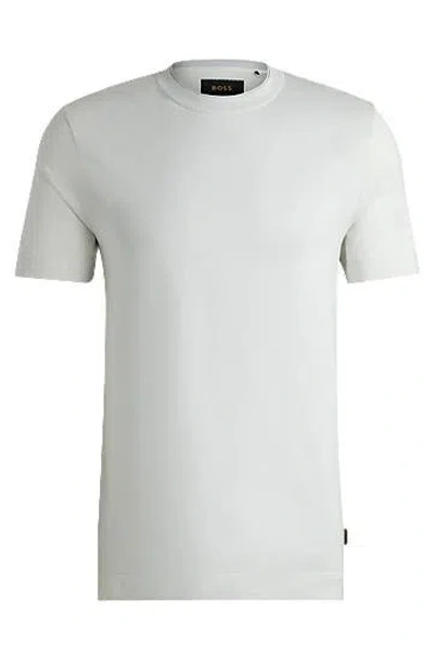 Hugo Boss Porsche X Boss Mercerized-cotton T-shirt With Special Branding In White