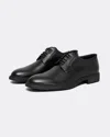 Hugo Boss Colby Mens Leather Derby Shoes With Embossed Logo Nos Uk8 Eu42