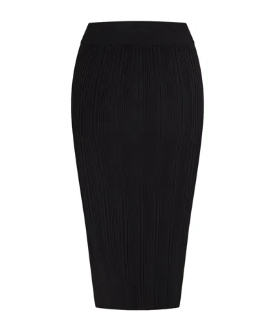 Hugo Boss Fitted Knit Dress In Black