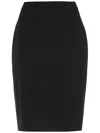 Hugo Boss Fitted Rear-slit Pencil Skirt In Black