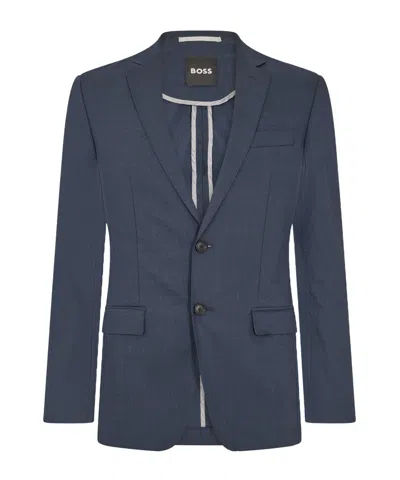 Hugo Boss Fitted Suit In Blue