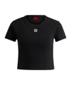 Hugo Boss Minimalist Cropped Tshirt In Black