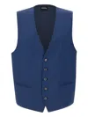 Hugo Boss Five-button Waistcoat In Blue