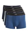 Shop Hugo Boss Five-piece Boxer Underwear In Blue