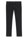 Hugo Boss Tapered Fit Rinse Wash Jeans In Black