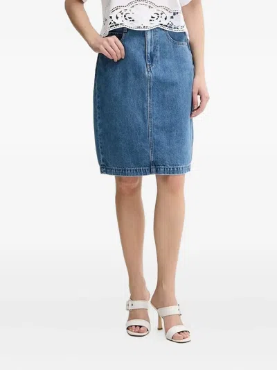 Hugo Boss Five-pocket Denim Skirt In Blue
