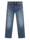 Hugo Boss Five-pocket Design Faded Jeans In Blue