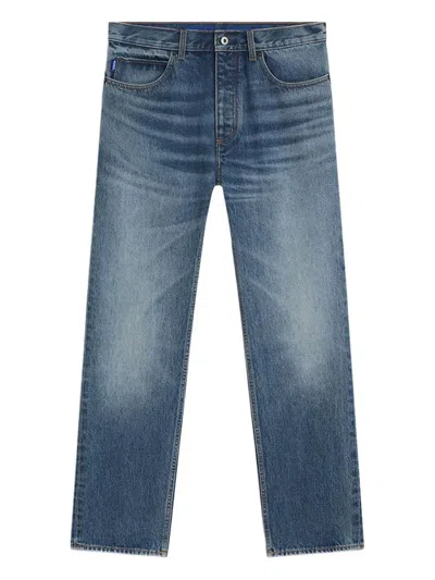 Hugo Boss Five-pocket Design Faded Jeans In Blue