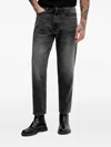 Hugo Boss 838 Relaxed Tapered Fit Jeans In Dark Gray In Black