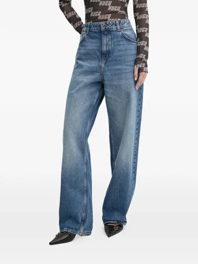 Hugo Boss Five-pockets Cotton Jeans In Brown