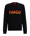Shop Hugo Boss Flame Logo-print Sweatshirt In Black